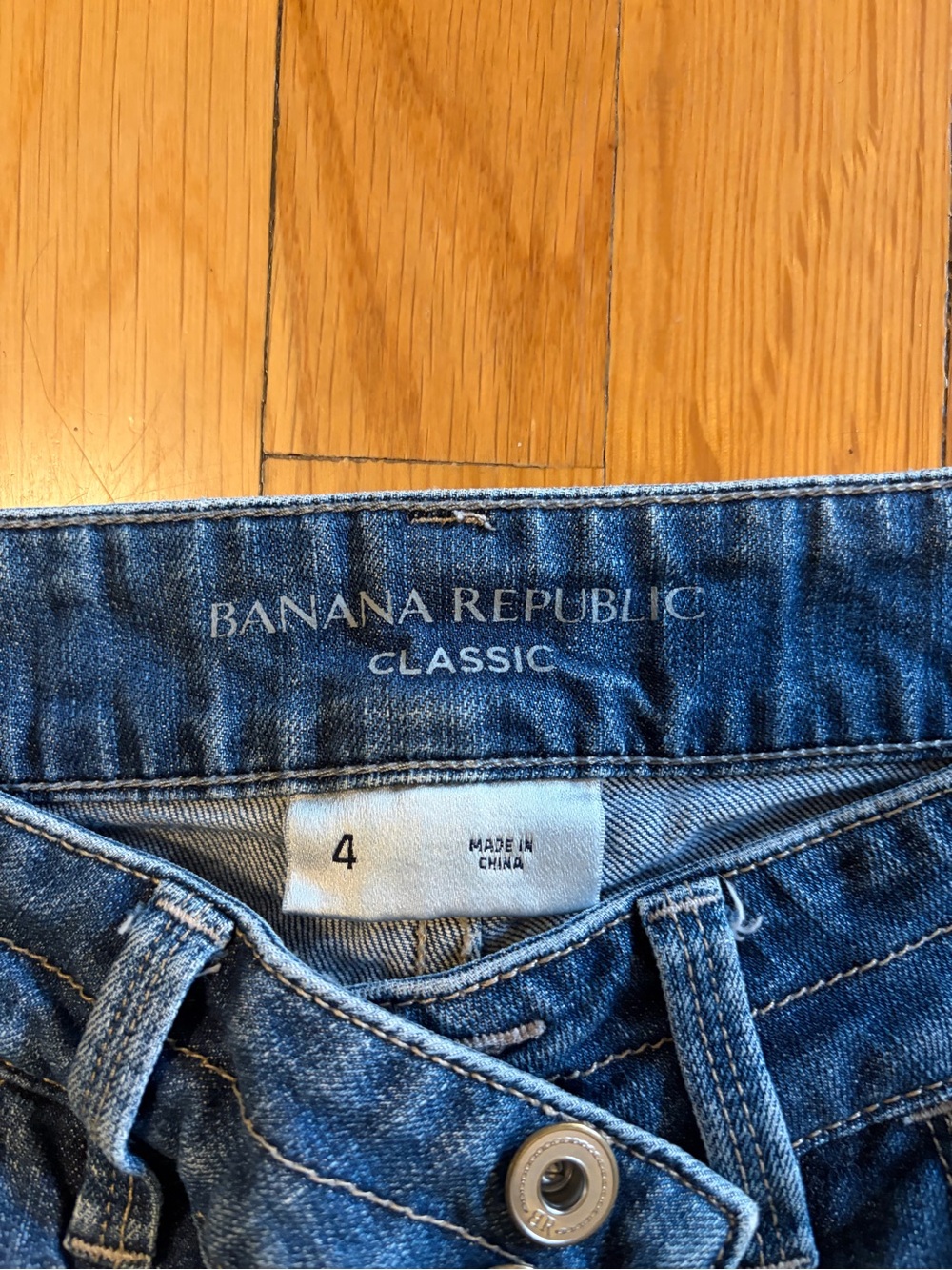 Banana Republic Classic Blue Denim Bermuda Shorts - Picture 2 of 3